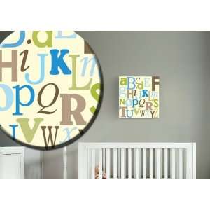 Kids Gallery Wrapped Canvas Abc Letters of the Alphabet Modern 14x14 