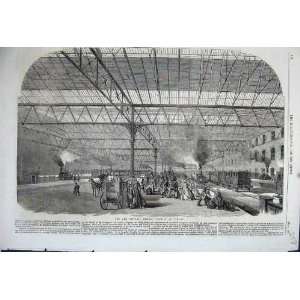   1861 New Victoria Railway Station Pimlico Train Horse