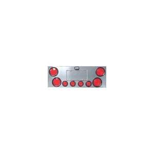 Trux Accessories Center Panel Back Plate   4 x 4in. Light Holes and 4 