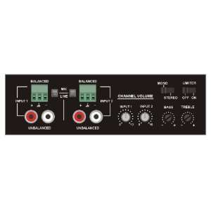  Pure Resonance Audio PA2020MA Mini Mixer Amplifier 2 x 20 