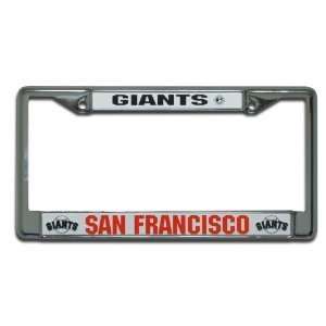 San Francisco Chrome License Plate Frame FREE SF GIANTS DECAL!