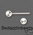 12 Silver Plated Post Stud Earring Findings with a 4mm Flat Pad for 