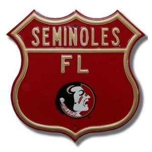SEMINOLES Seminole logo Route Sign