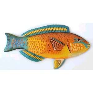     Hand Painted Metal Tropical Fish Wall Decor: Home & Kitchen