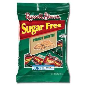 Russell Stover Sugar Free Peanut Brittle, 3 ounce Peg Bags (Pack of 10 