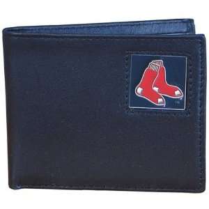  MLB Boston Red Sox Leather Bi fold Wallet: Sports 