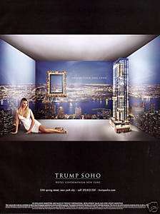 2007 Ivanka Trump Photo New York Soho Hotel Condo Ad  