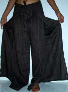Thai Cotton Wrap Yoga Pants FREESIZE Dark Brown NWOT!  