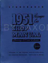 1951 1952 Studebaker Car Repair Shop Manual 51 52  