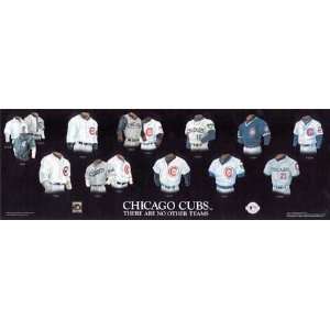  Chicago Cubs 5X15 Plaque   Heritage Jersey Print Sports 