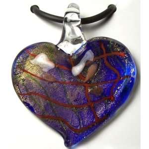  Murano art glass Pendant Lampwork necklace heart Y54 