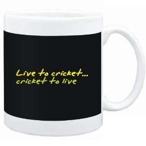  Mug Black  LIVE TO Cricket ,Cricket TO LIVE !  Sports 
