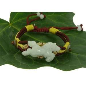  Horse Zodiac Pendent Jade Carving Bracelet Simply Made with Thick 