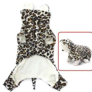   Pet Dog Leopard Coat Hoodie Winter Jumpsuit Costume (XL): Pet Supplies