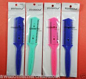 NEW! 4 RAZOR HAIR CUTTER THINNING TRIMMING HAIR COMBS  