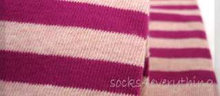 New BASS Womens Knee High Boot Color Stripes Socks Pink  