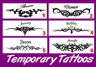   TRAMP STAMP TEMPORARY bum TATTOO your own name PERSONALISED 6 styles