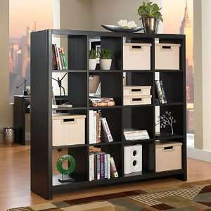   New York Skyline 16 Cube Bookcase/Room Divider, Plumeria White: Home
