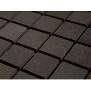  Basalt Black gray Honed 1x1 Stone Tile: Home Improvement