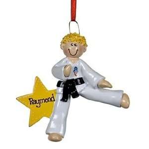  Personalized Karate Boy Christmas Ornament: Home & Kitchen