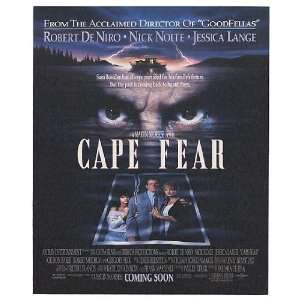  1991 Cape Fear Movie Promo Print Ad (Movie Memorabilia 