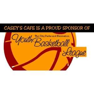   Vinyl Banner   Cafe Sponsor Youth Basketball League: Everything Else