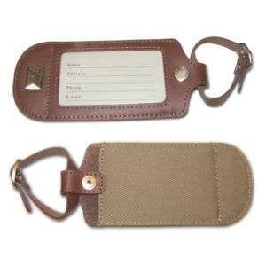 Cutter & Buck Leather Luggage BaggageTravel Name ID Tag  