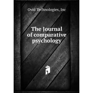    The Journal of comparative psychology Inc Ovid Technologies Books