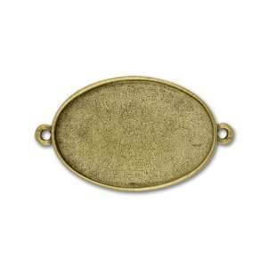  Antique Gold Plated Pewter Grande Oval Link Arts, Crafts 
