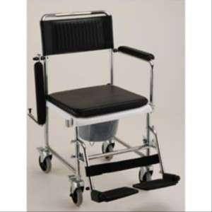 Drop Arm Shower Transport Chair Commode Toilet  