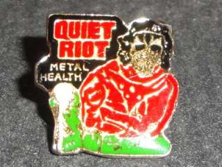 Quiet Riot Metal Health Enamel Hat Tour Pin Badge RARE  