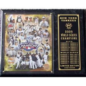   YORK YANKEES 2009 WORLD SERIES CHAMPIONS LIMITED EDITION PHOTO PLAQUE