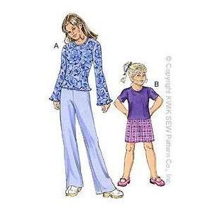  Girls Tops Skirt & Pants Pattern By The Each: Arts, Crafts & Sewing