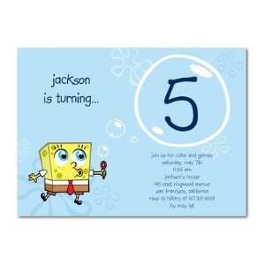   Invitations   Spongebob Squarepants Blowing Bubbles By Nickelodeon