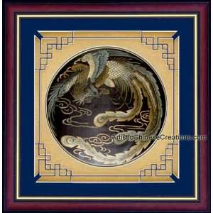   Framed Art: Chinese Embroidery   Phoenix Embroidery: Home & Kitchen