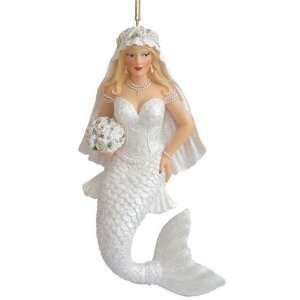  December Diamonds Beautiful Blond Bride Mermaid Ornament 6 