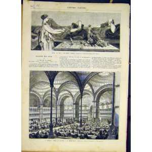  Sieste Greece Library Fontainebleau French Print 1868 