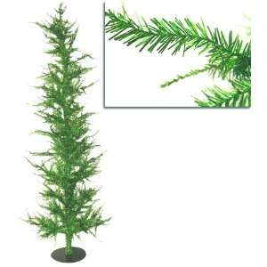  Whimsical Green Laser Tinsel Artificial Christmas Tree 7 