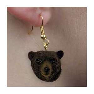  Zoo Animal   Black Bear   Hook Earrings 