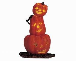LIGHTED PUMPKIN TOTEM #04472 LEMAX SPOOKY TOWN COLLECTION  