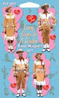 Love Lucy Goes To The Rodeo Four Pack Magnet Set 35043P4  