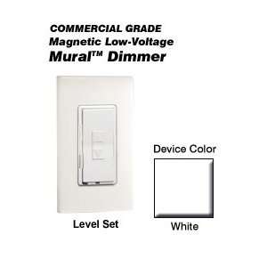   1LW Mural Magnetic Low Voltage Rocker Dimmer   White