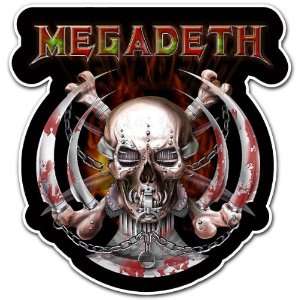  Megadeth Heavy Metal Band Car Bumper Sticker Decal 4.5x4 