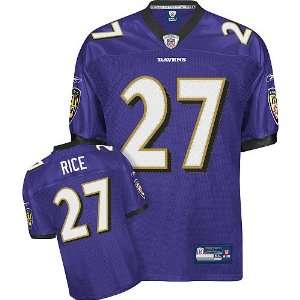  Reebok Ray Rice Baltimore Ravens Purple Authentic Jersey 