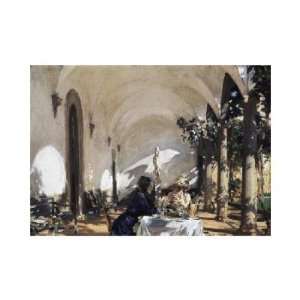   John Singer Sargent   Breakfast In The Loggia Giclee