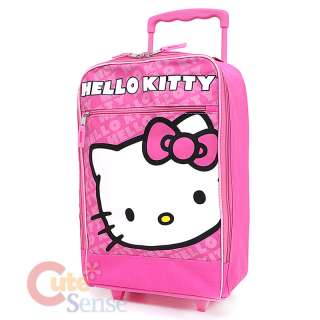 Sanrio Hello Kitty Hand Carry Luggage :Pink Face Roller Trolley Bag 16 