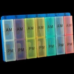    Color Coded Weekly Pill Organizer  AM/PM Case Pack 12: Beauty