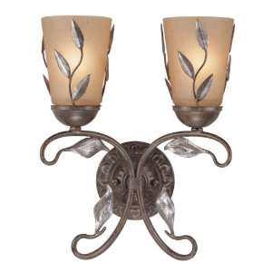  Belleair Wall Sconce in Bronze w Silver Highlights