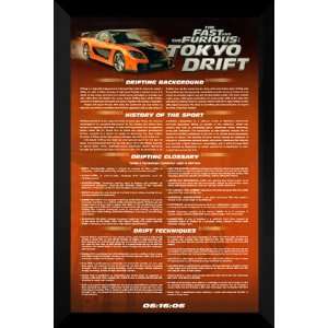  Fast and Furious Tokyo Drift FRAMED 27x40 Movie Poster 