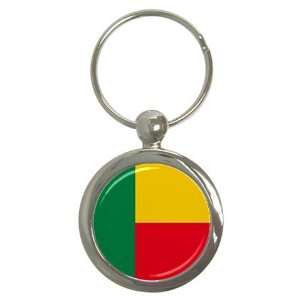  Benin Flag Round Key Chain